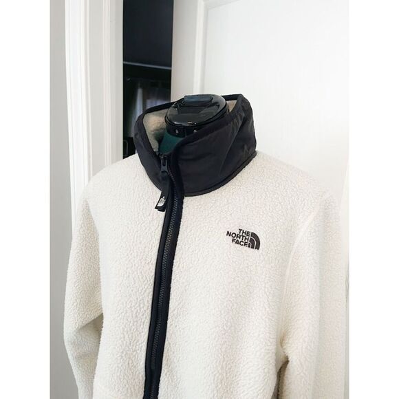 The North Face Fleece Sherpa Full Zip Contrast Trim Collar Pocket Cozy Jacket - Picture 8 of 16